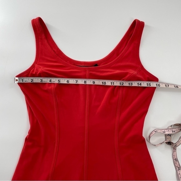 Lauren Ralph Lauren Red Stretch Skater Athletic Style Ponte Dress - Picture 5 of 9